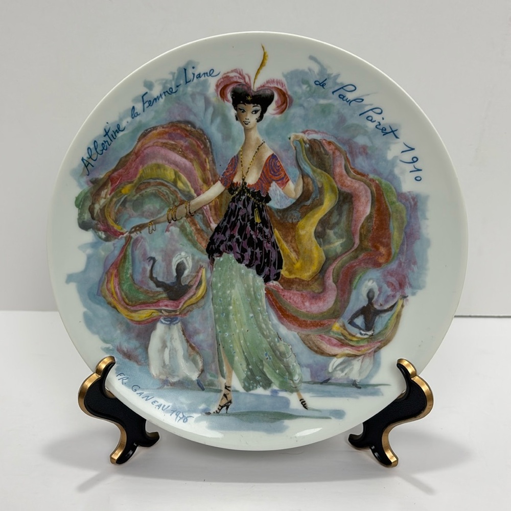 D'Arceau Limoges Collectors Plate Albertine la Femme Liane 1910 Collector Plate